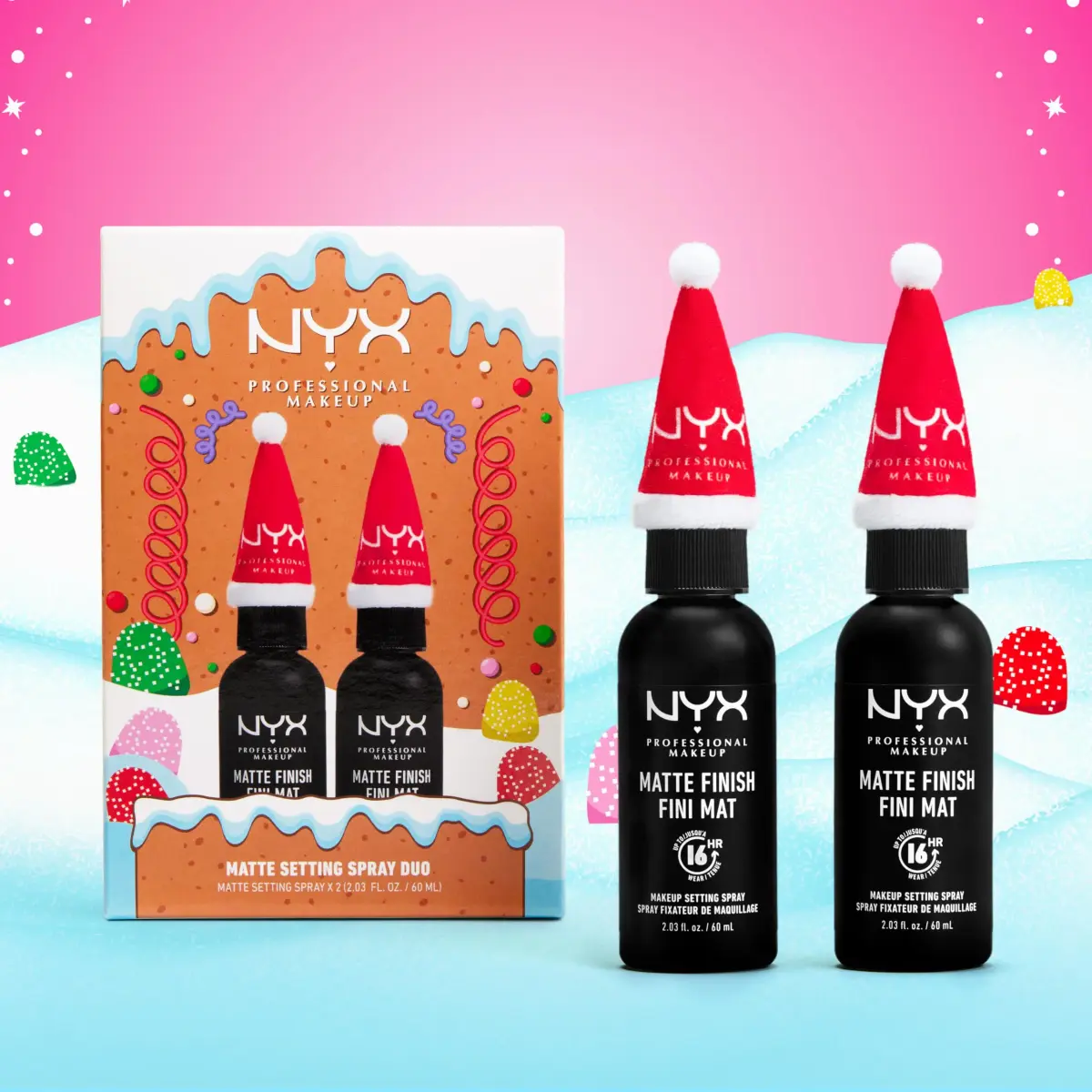 NYX PROFESSIONAL MAKEUP Matte Setting Spray Duo 118ml (2 x 2.03 Fl Oz) | Long-Lasting Mist for Up to 16HR Wear - view 3