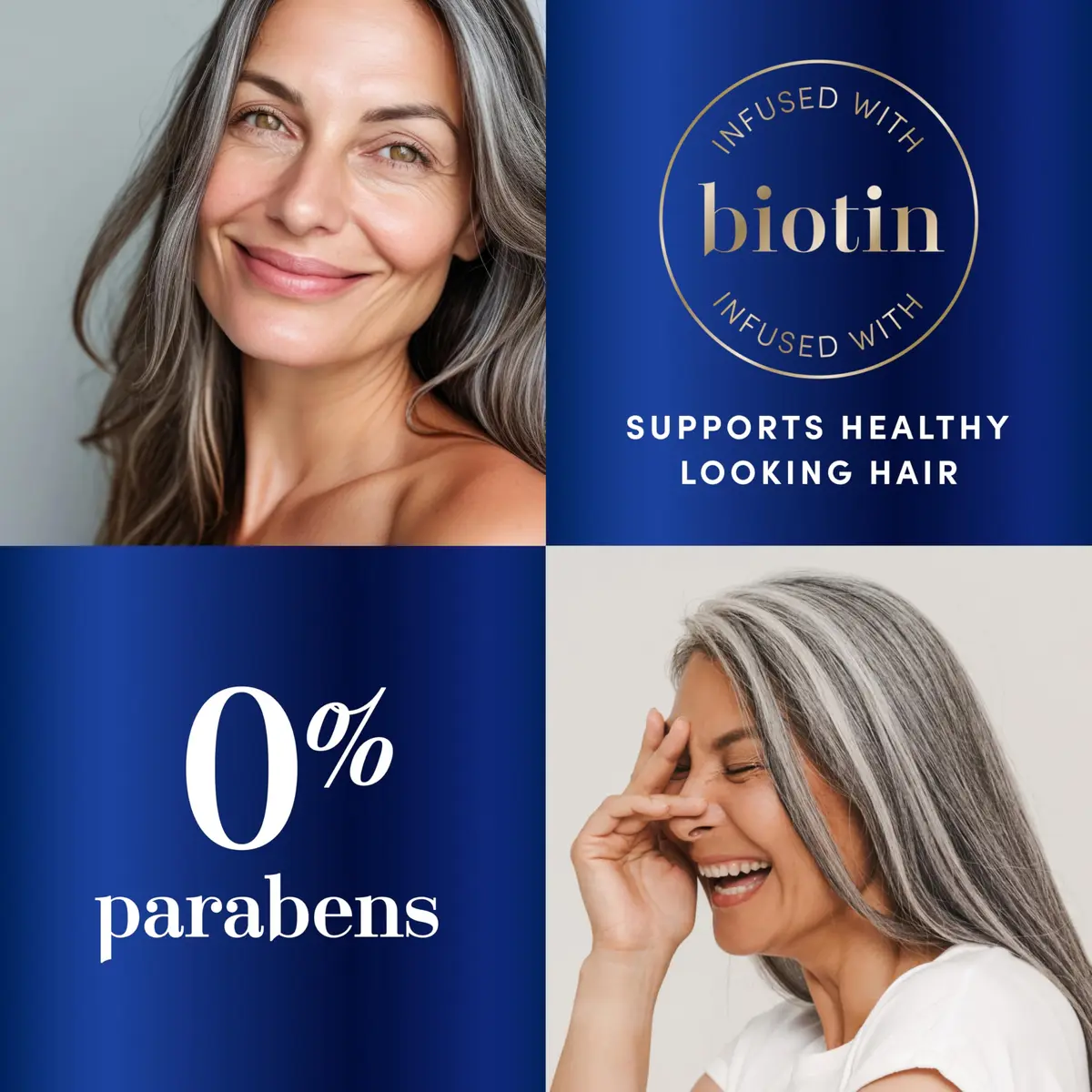 Hair Biology Biotin-Infused Purple Shampoo & Conditioner Set for Grey Hair | Anti-Brassiness, Moisturizing, Color-Safe, Silver & Glowing, 12.8 Fl Oz Each, 2 Pack - view 5