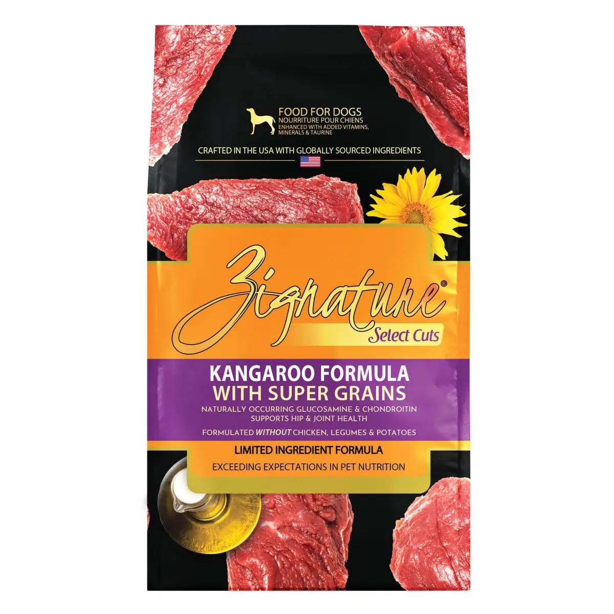 Zignature Select Cuts Kangaroo Formula 25lb Bag | High-Protein, Limited Ingredient Dog Food - main product image
