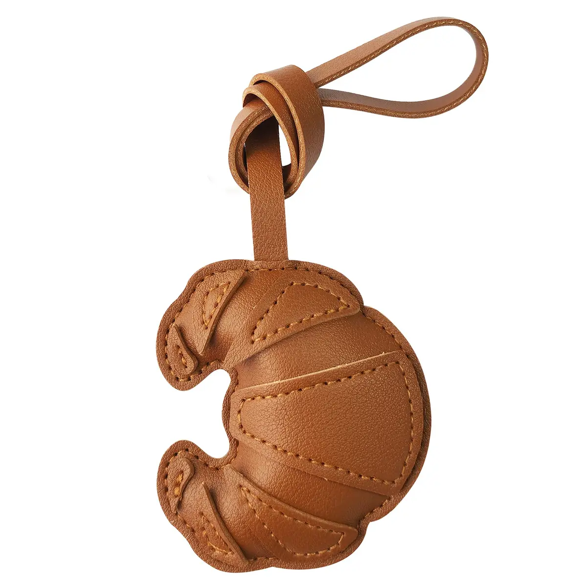 Fuerxy Brown Croissant Bag Charm, Fashin Bread Charm | Stylish & Durable Accessory - main product image