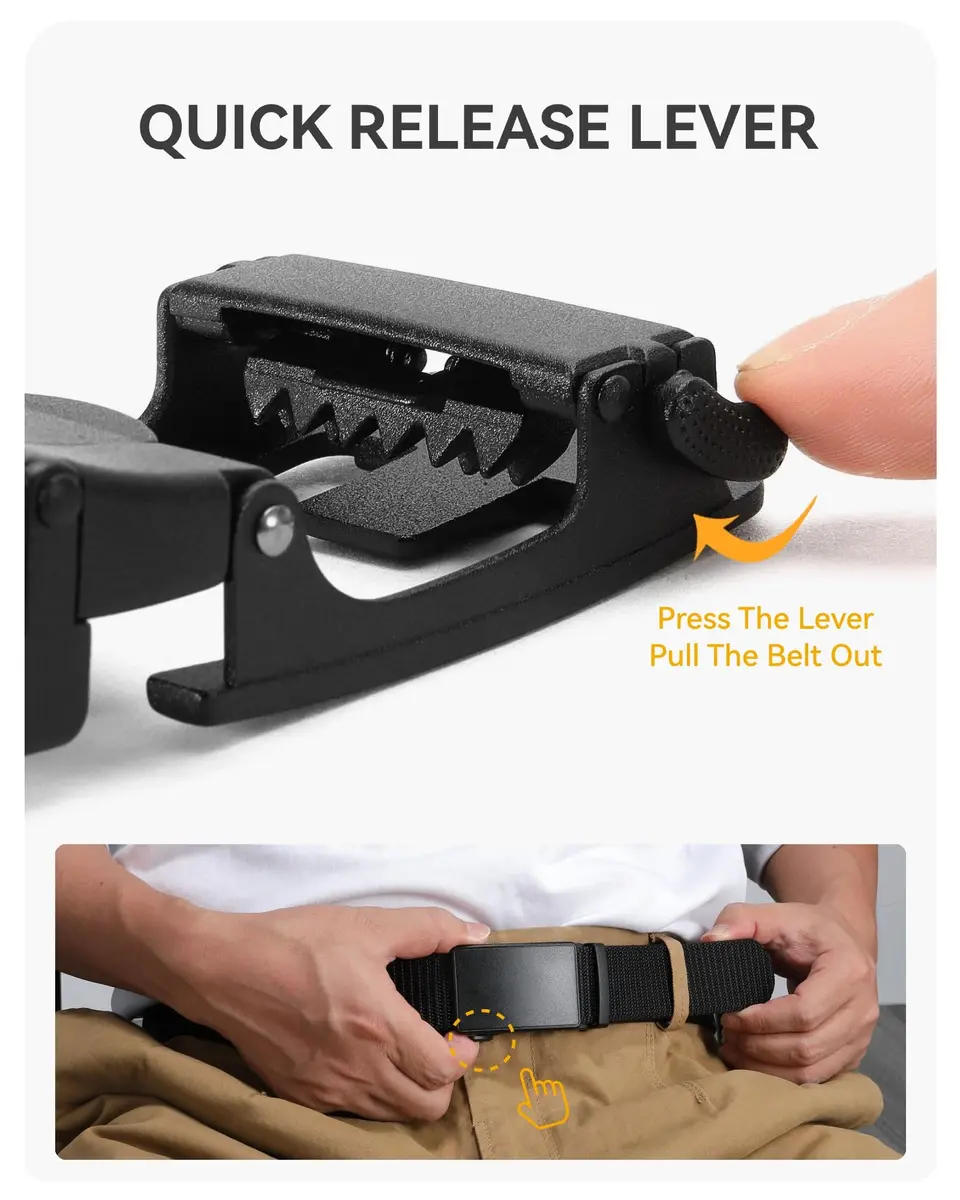 CHAOREN 1.5" Nylon Ratchet Belt Men - Casual Work Belt for Jeans | Strong, Stylish & Adjustable - view 5