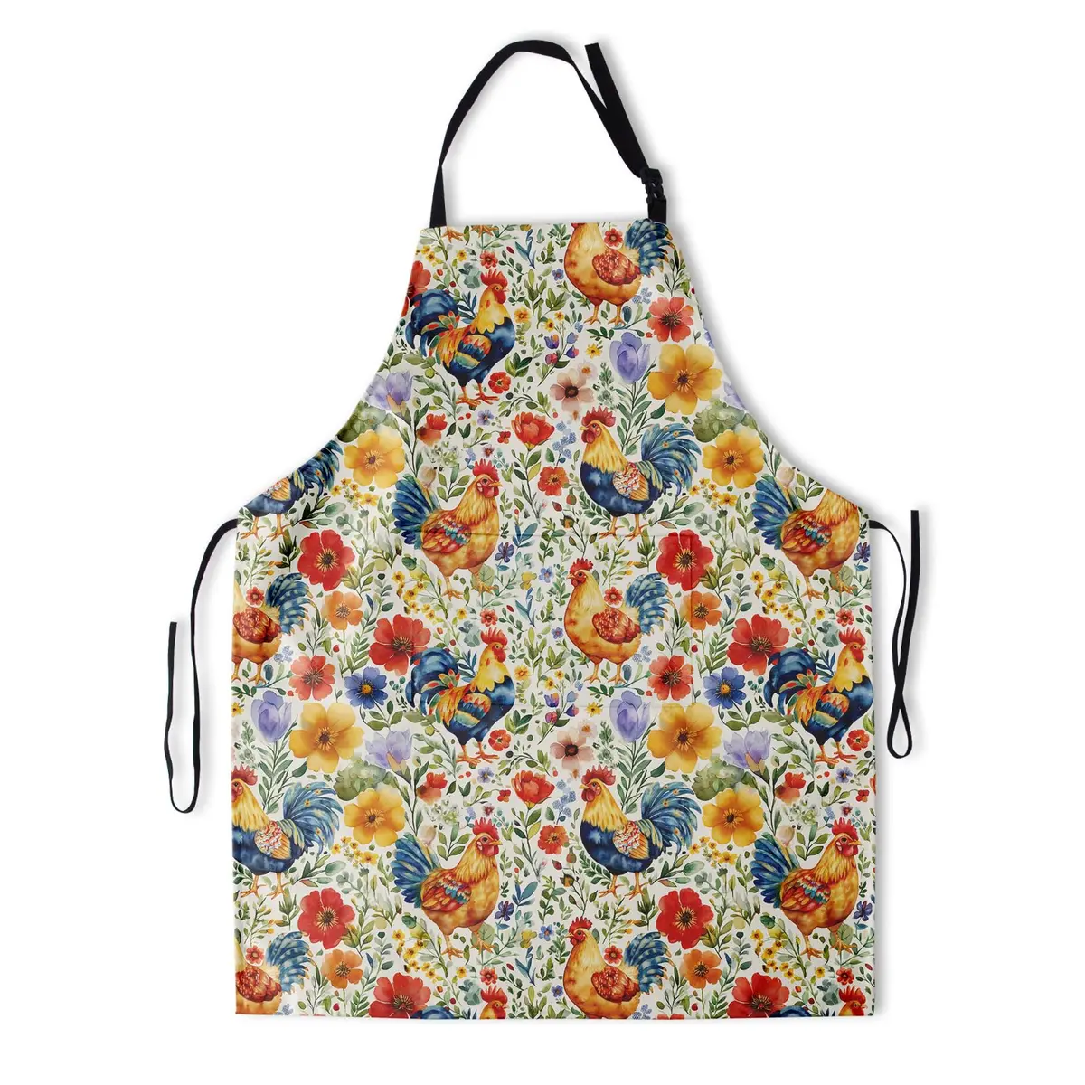 DZGlobal Colorful Apron for Women Cooking Baking BBQ Grilling (Chicken) | Waterproof, Adjustable, Large Pockets - main product image