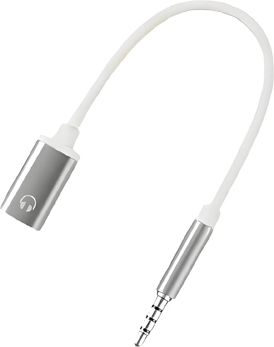 Tiosen 3.5mm Male to Type-C Female Audio Adapter Cable | White, Compatible with Smartphones, MP3 Players, Laptops, Tablets - main product image