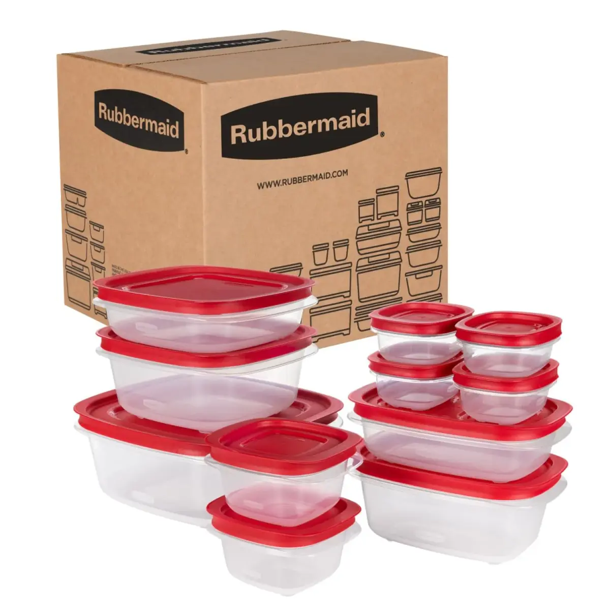 Rubbermaid EasyStore 22-Piece Food Storage Container Set | Stackable & Nestable for Kitchen Organization - main product image