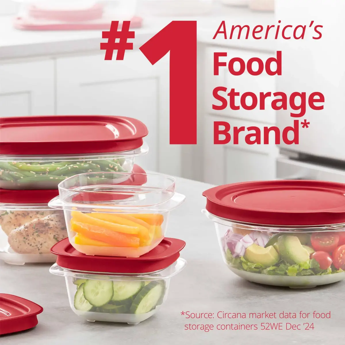 Rubbermaid EasyStore Food Storage Containers, 38-Piece Set, 2.88 kg (6.2 lb) | Stackable & Airtight Kitchen Organization - view 5