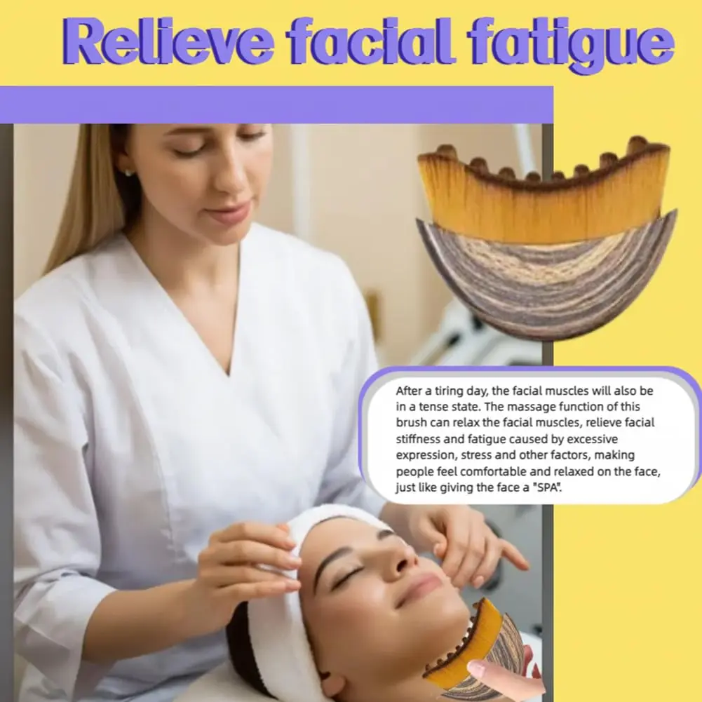 ROKATY Lymphatic Contour Face Brush 1 Pcs Brown | Double Chin & Skin Glow Tool - view 8
