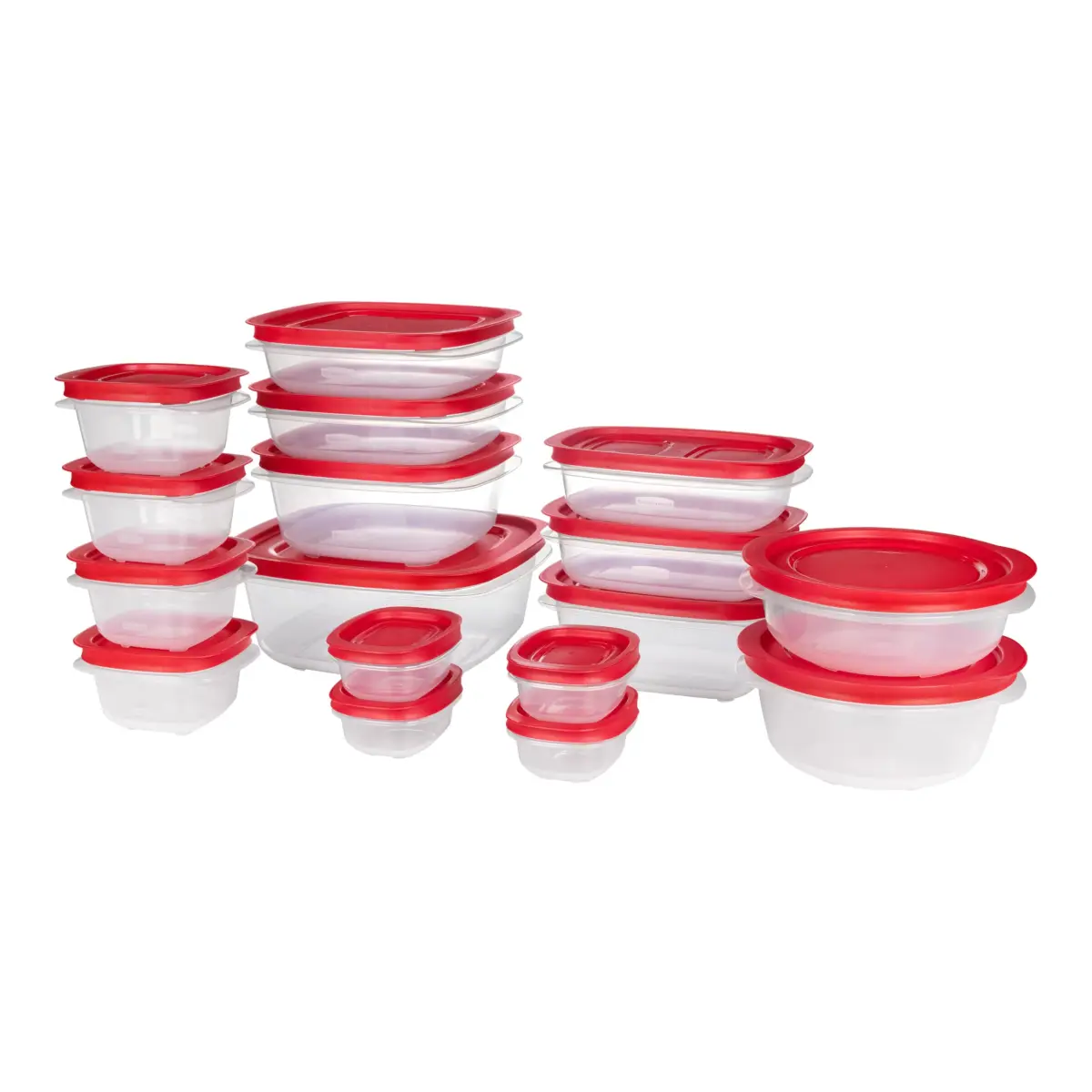 Rubbermaid EasyStore Food Storage Containers, 34-Piece Set | Stackable & Airtight Containers with Lids - main product image