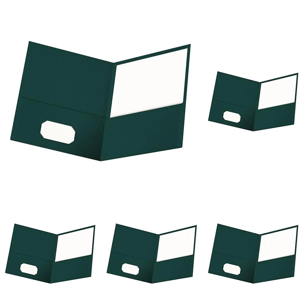Oxford Textured Paper Twin-Pocket Folders, Letter Size, Teal, 25 Count Pack | Bulk Office & School Supplies - main product image