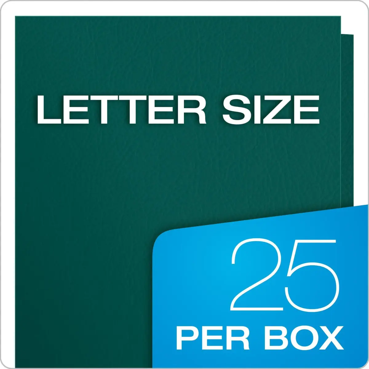 Oxford Twin-Pocket Folders, Textured Paper, Letter Size, Teal, Pack of 125 | Heavy Paper Texture for Office & School - view 6