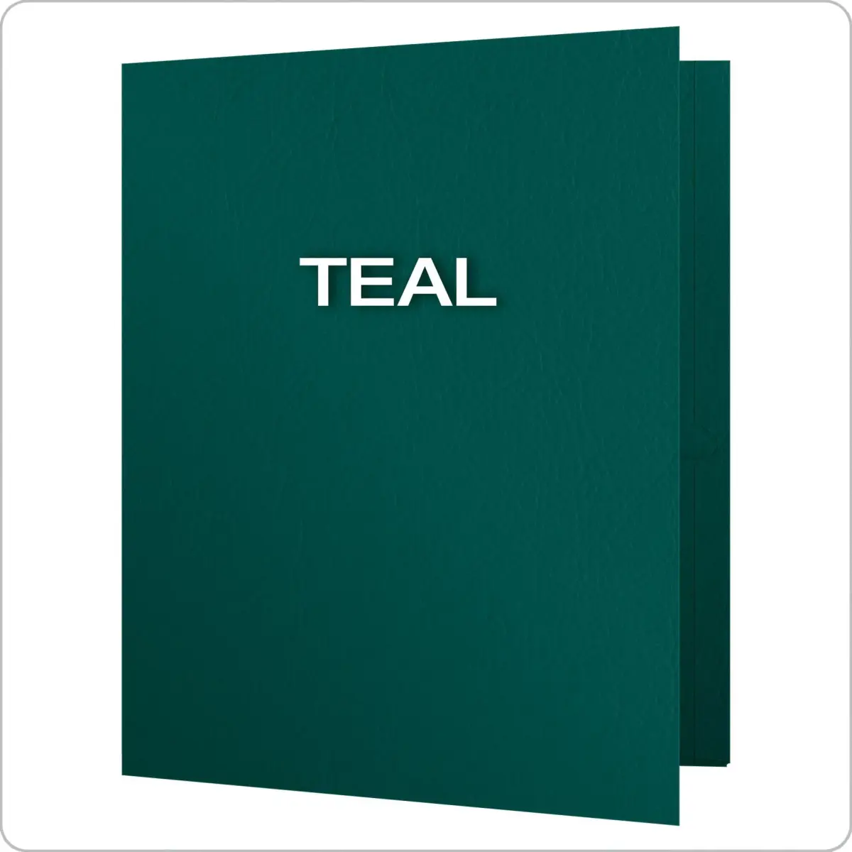 Oxford Twin-Pocket Folders, Textured Paper, Letter Size, Teal, Pack of 125 | Heavy Paper Texture for Office & School - view 3