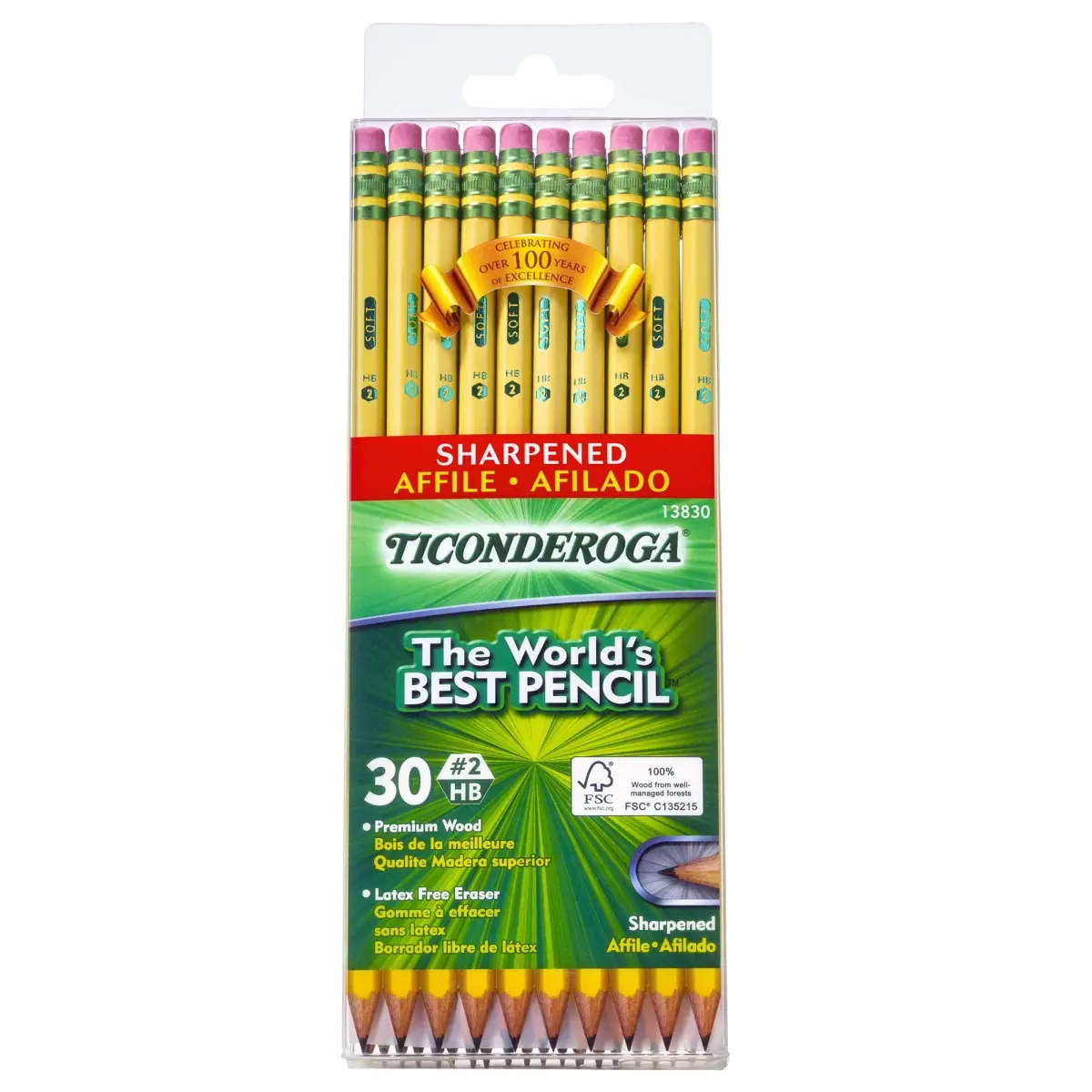 Ticonderoga Wood-Cased Pencils, Pre-Sharpened, HB Soft, Yellow, 2160 Count | Smooth Writing for Students & Professionals - view 4