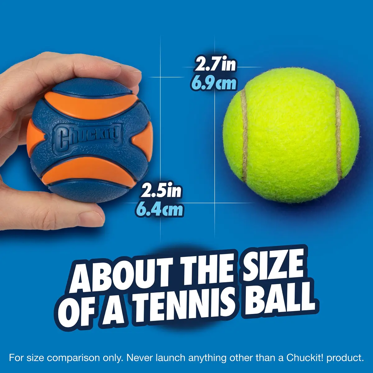 Chuckit! Ultra Squeaker Balls for Dogs, Floating Water Pet Toys, Durable Rubber, Medium (2.5 inch / 6.4 cm) 24 Count | Interactive Fetch Toy - view 3