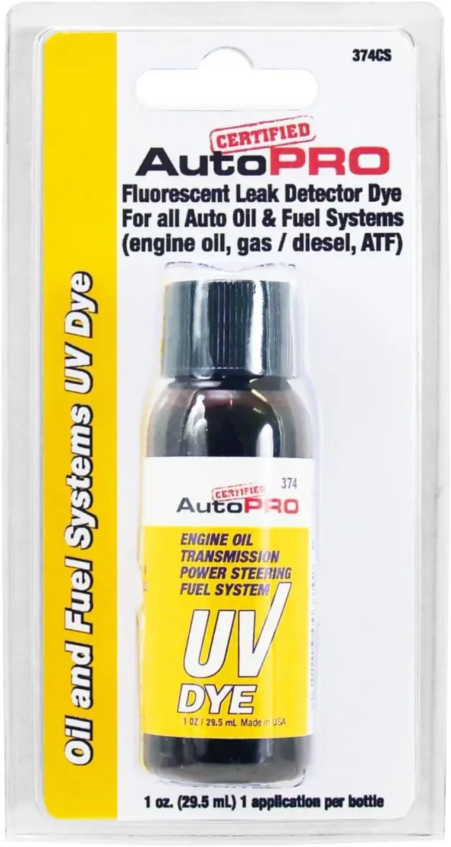 A/C Pro Certified Auto Pro Oil and Fuel System UV Dye Leak Detection 1 Oz (6-Pack) | Professional Grade Leak Detection for Cars & Trucks - main product image