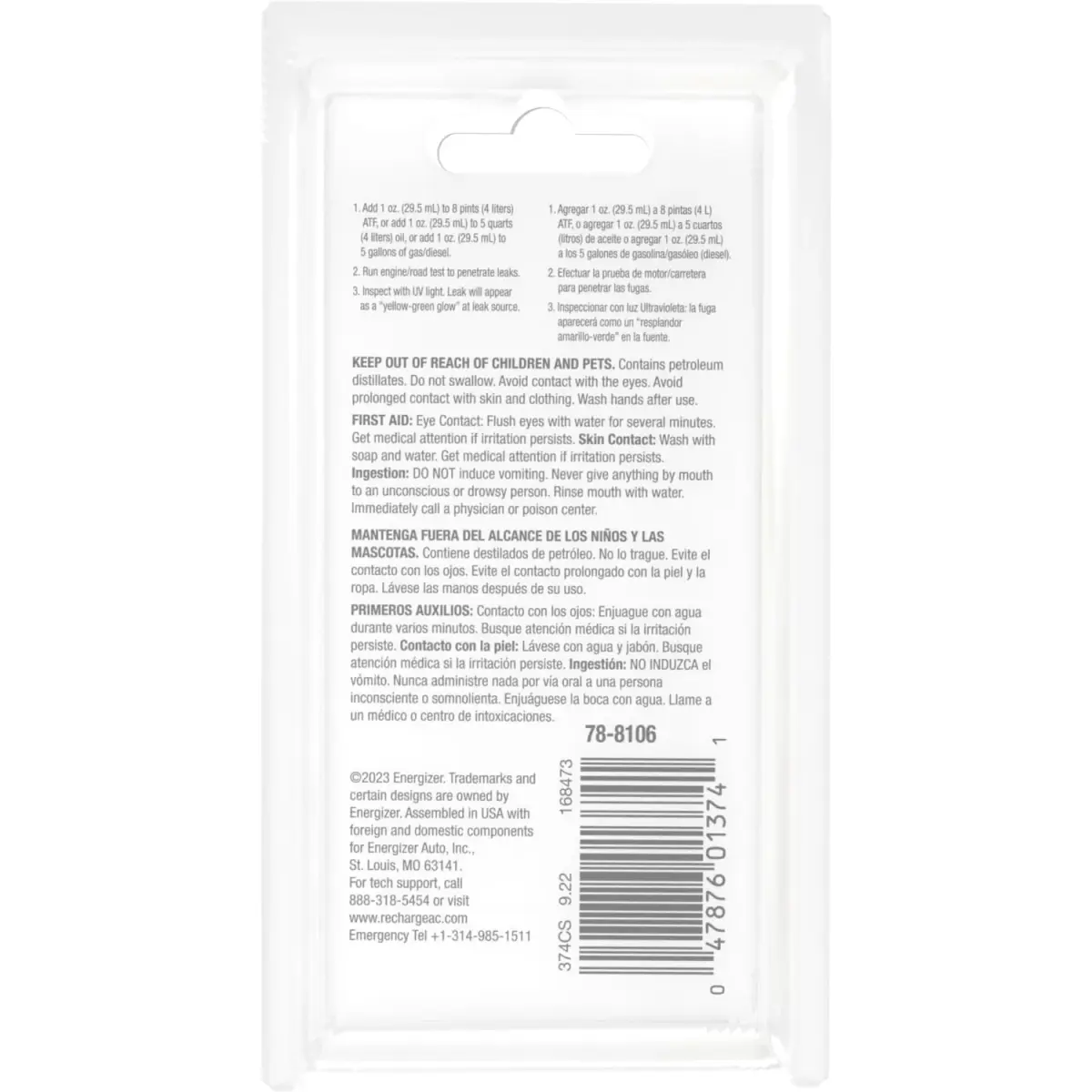 A/C Pro Certified Auto Pro Oil and Fuel System UV Dye Leak Detection 1 Oz (6-Pack) | Professional Grade Leak Detection for Cars & Trucks - view 3