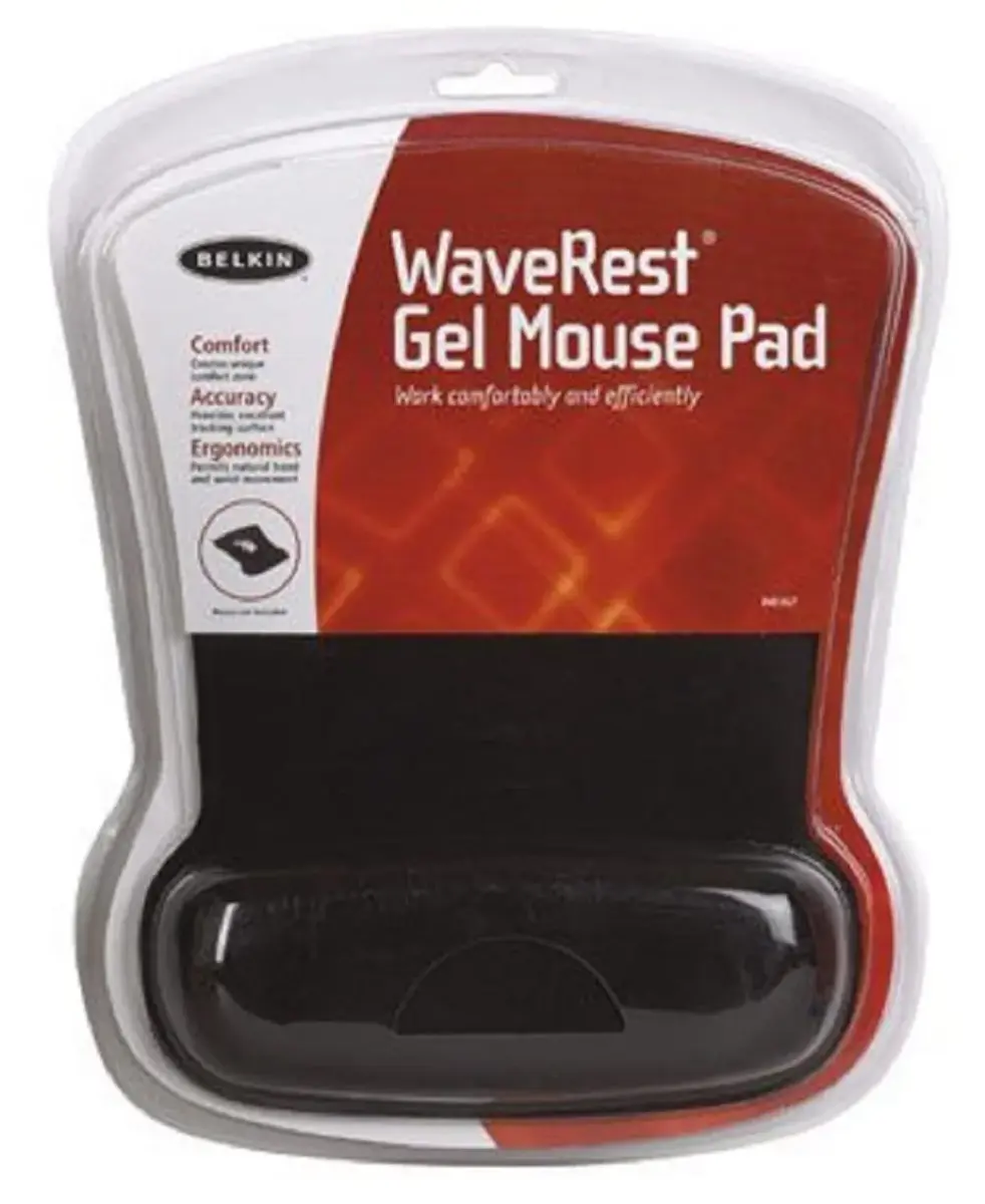 Belkin WaveRest Gel Mouse Pad, Black (F8E262-BLK), Pack of 6 | Ergonomic Wrist Rest for Comfort - view 3