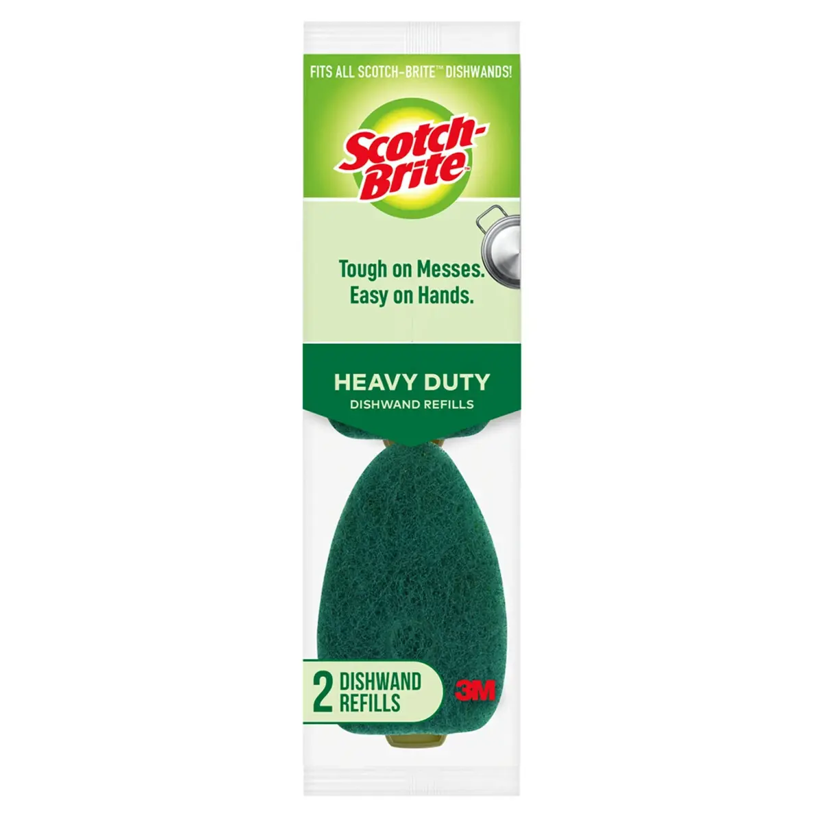 Scotch-Brite Heavy Duty Dishwand Refills 14 Count (2.05 kg) | Powerful Scrubbing for Stuck-on Messes - main product image