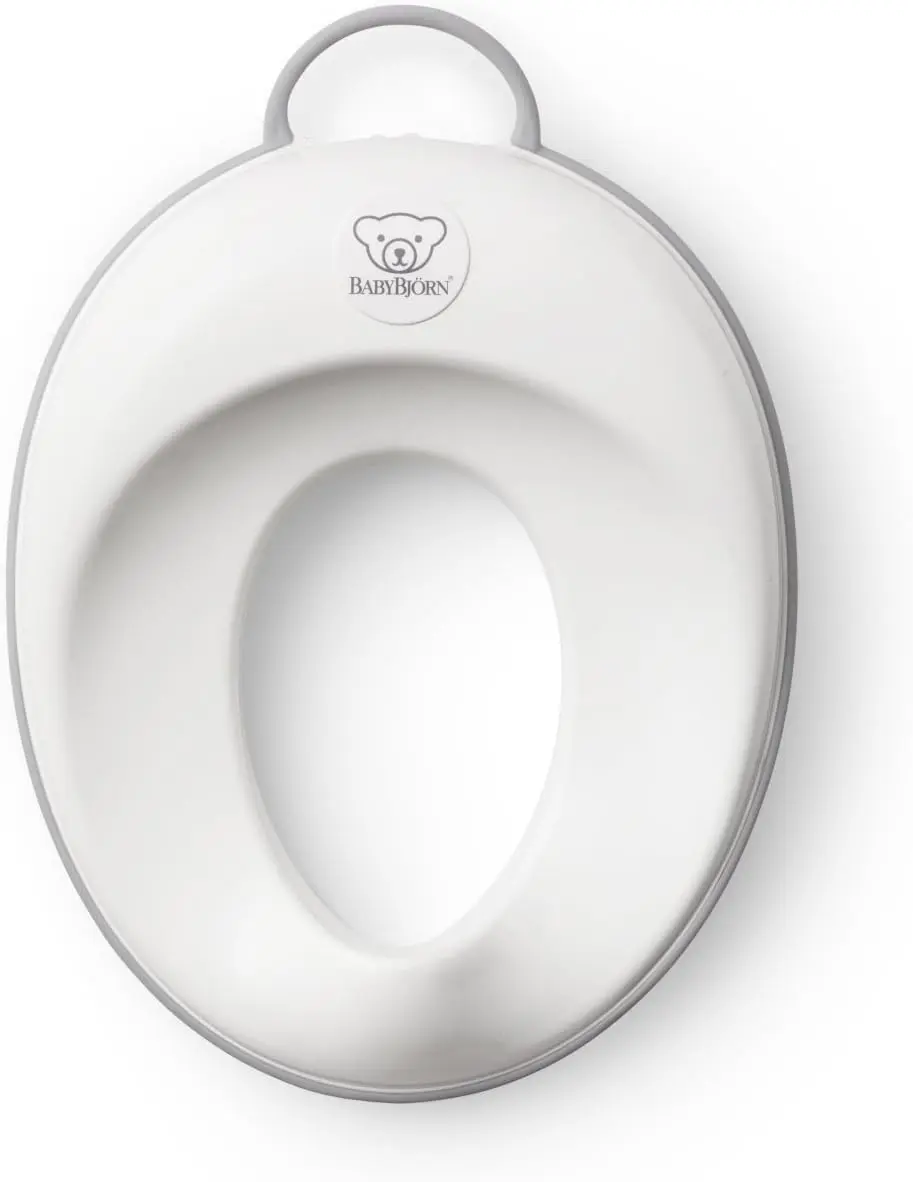 BabyBjörn Toilet Trainer,White/Gray (Pack of 6) | Ergonomic, BPA-Free Seat for Kids 2+ - main product image