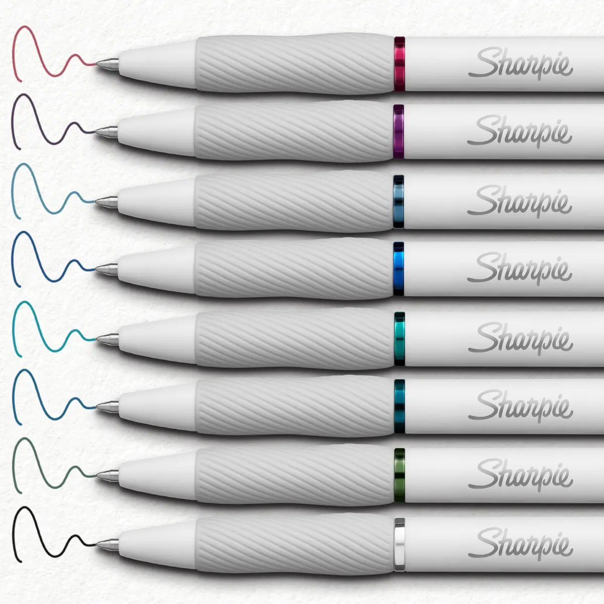 Sharpie S-Gel Pens, Fashion Barrel White Pearl, Medium Point (0.7mm), Bold Ink Colors | Vivid, Smudge-Free Writing - view 2