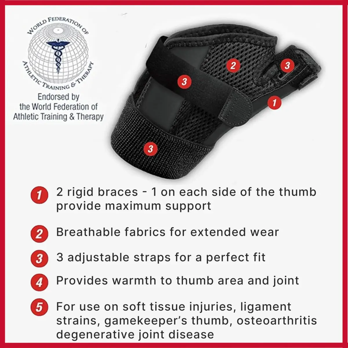 MUELLER Adjust-to-Fit Thumb Brace Spica Splint 600g (21.16 oz) | Targeted Compression for Pain Relief - view 5