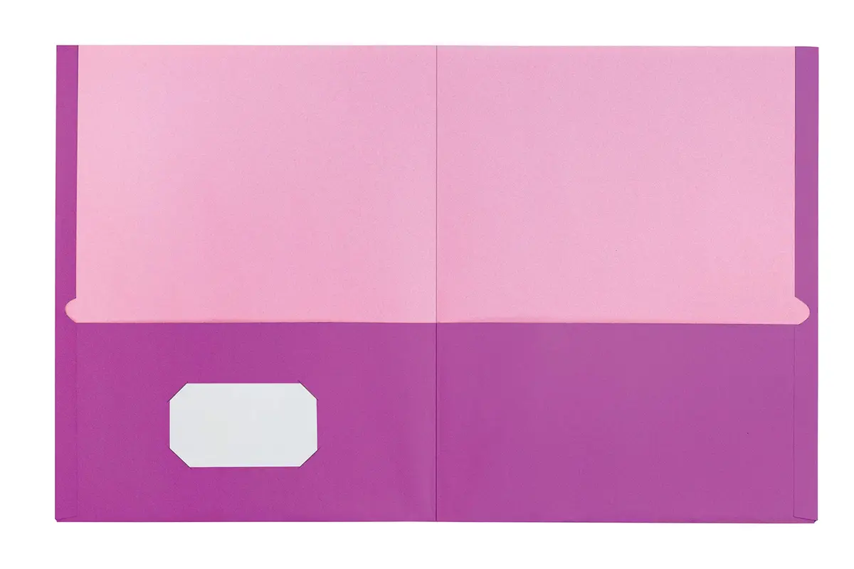 Oxford 2 Pocket Folders, Textured Paper, Assorted Colors, Letter Size, 200 Count | Heavy Paper Texture for Office & School - view 3