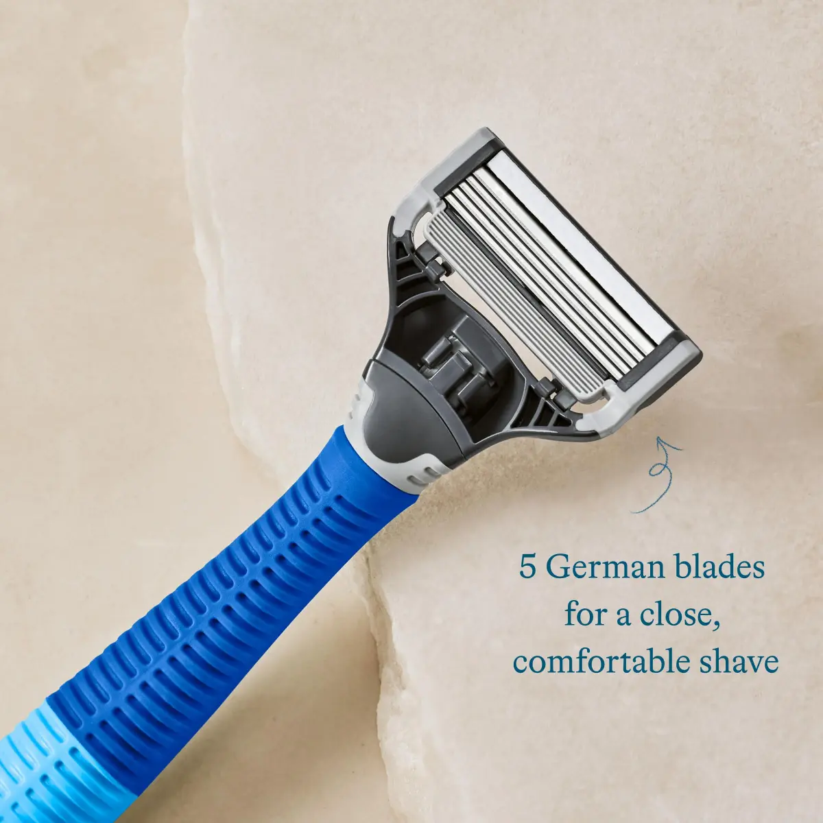 Harry's Original Shaving Kit for Men — German-Engineered Razor Handle & 3 Blade Refills | Ocean Blue, Pack of 10 - view 4