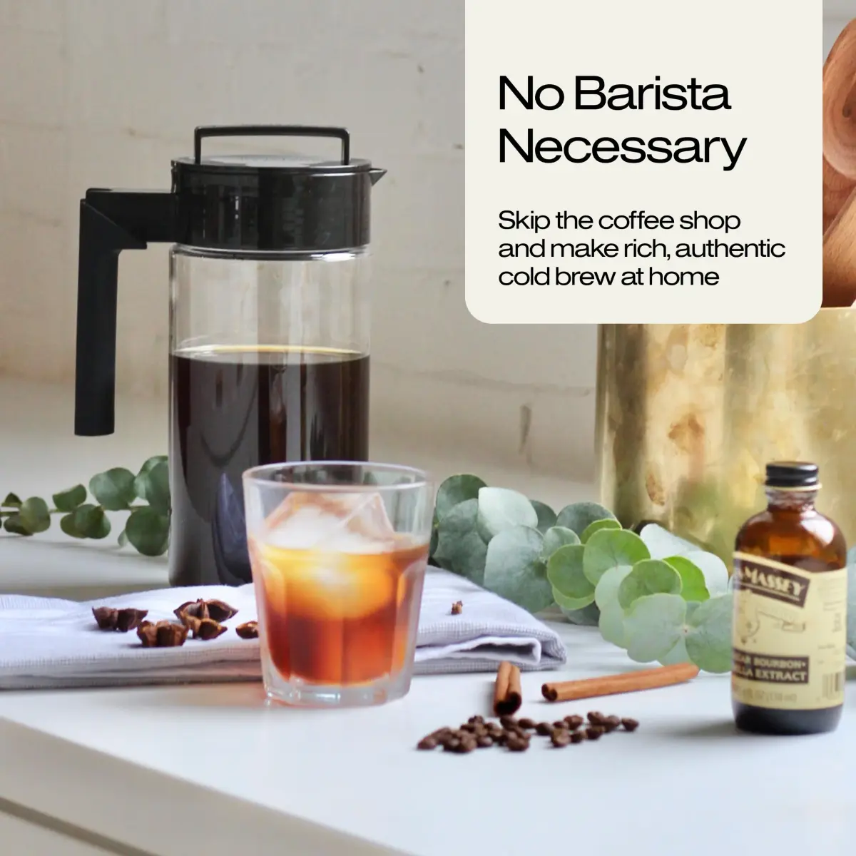 Takeya Deluxe Cold Brew Coffee Maker 2 qt (757 ml) Pack of 4 | Shatter-Proof Tritan Pitcher with Airtight Lid & Fine-Mesh Filter - view 3