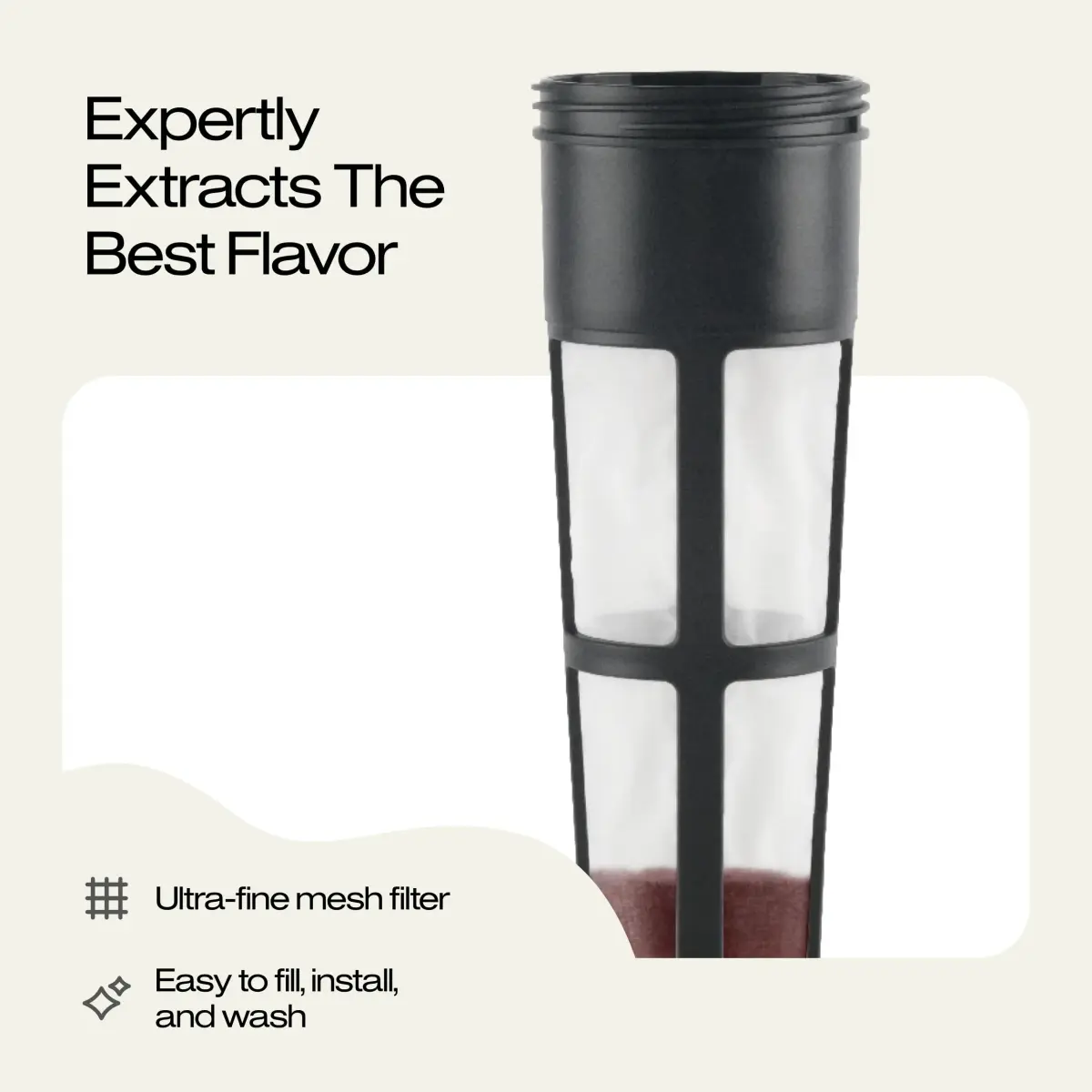 Takeya Deluxe Cold Brew Coffee Maker 2 qt (757 ml) Pack of 4 | Shatter-Proof Tritan Pitcher with Airtight Lid & Fine-Mesh Filter - view 4