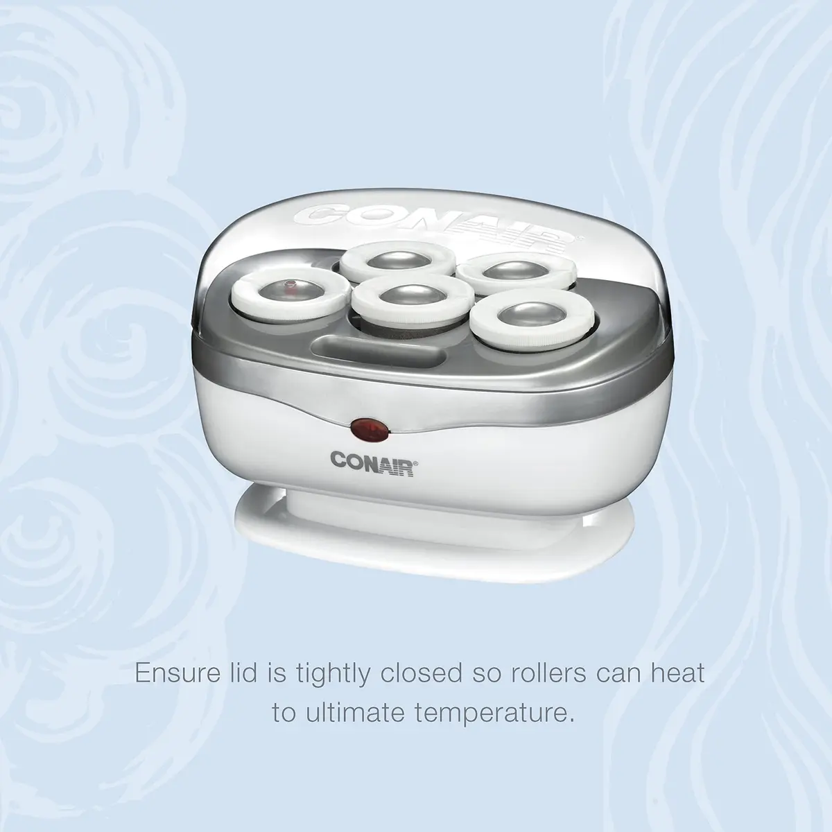 Conair Double Ceramic Hot Rollers 1½-Inch Pink/White | Long, Medium & Short Hair, Dual Voltage - view 3