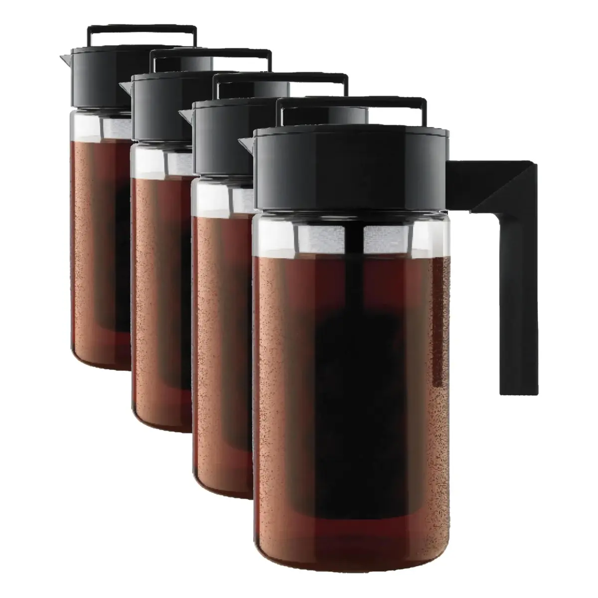 Takeya Deluxe Cold Brew Coffee Maker 1 Quart (3.78 L) Black | BPA-Free Tritan Pitcher with Airtight Lid & Fine-Mesh Filter - main product image