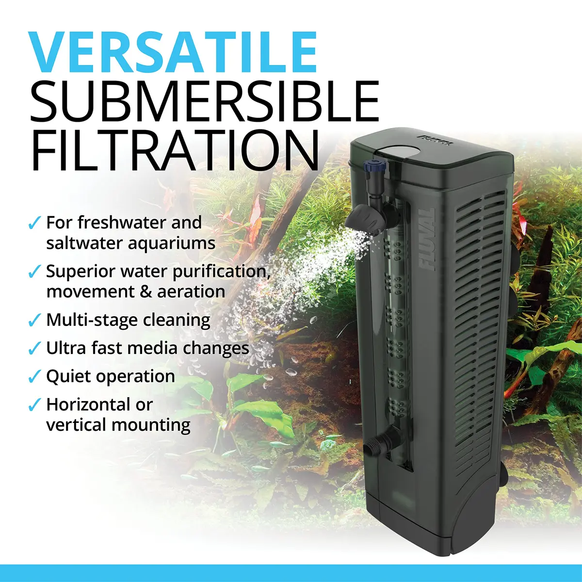 Fluval Underwater Filter U4 (Pack of 12) | 3-Stage Biological Filtration for Aquariums - view 2