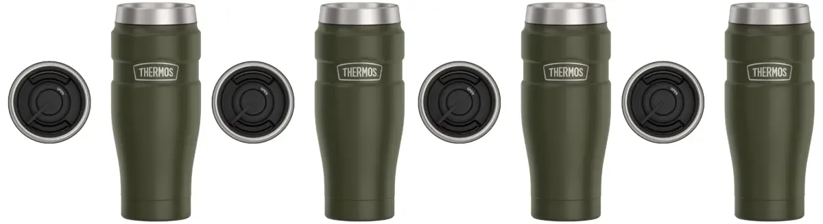 THERMOS Stainless King 16oz Travel Tumbler - Army Green (4-Pack) - main product image