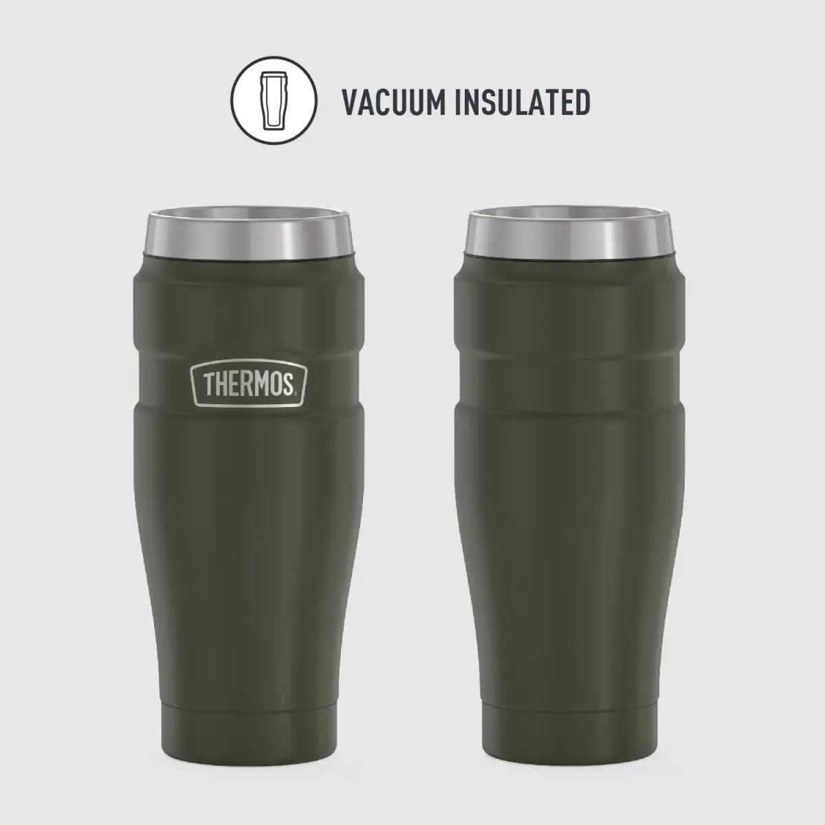 THERMOS Stainless King 16oz Travel Tumbler - Army Green (4-Pack) - view 2