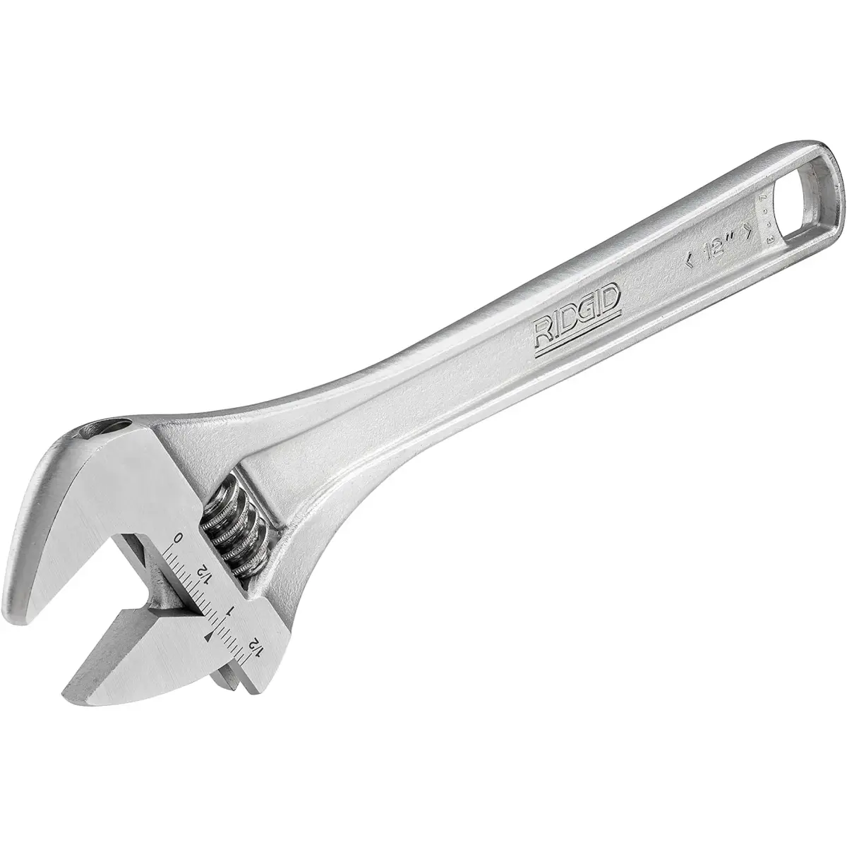 RIDGID 86917 Adjustable Wrench 12-inch (300 mm) | 1-5/16-inch (35 mm) Jaw Opening, SAE & Metric Scales, Pack of 6 - main product image