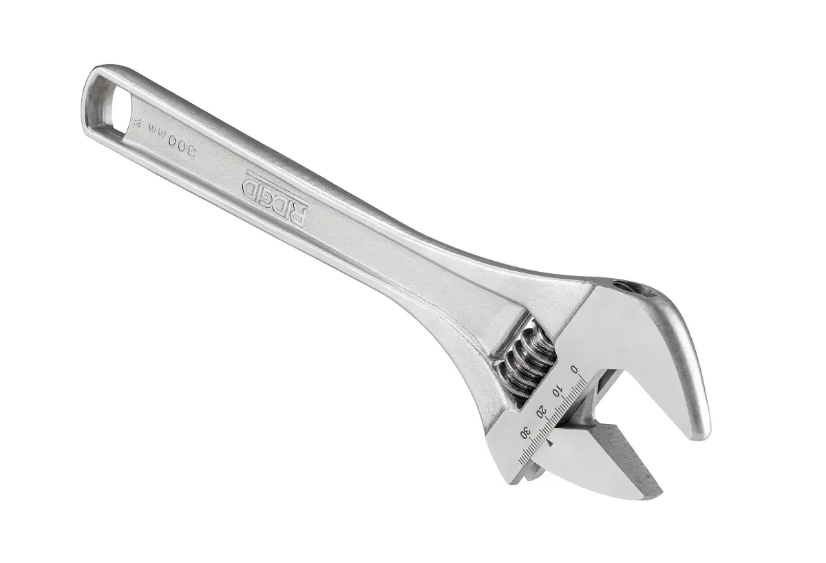 RIDGID 86917 Adjustable Wrench 12-inch (300 mm) | 1-5/16-inch (35 mm) Jaw Opening, SAE & Metric Scales, Pack of 6 - view 2