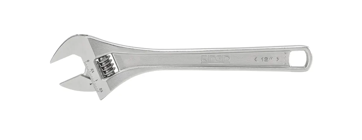RIDGID 86917 Adjustable Wrench 12-inch (300 mm) | 1-5/16-inch (35 mm) Jaw Opening, SAE & Metric Scales, Pack of 6 - view 3