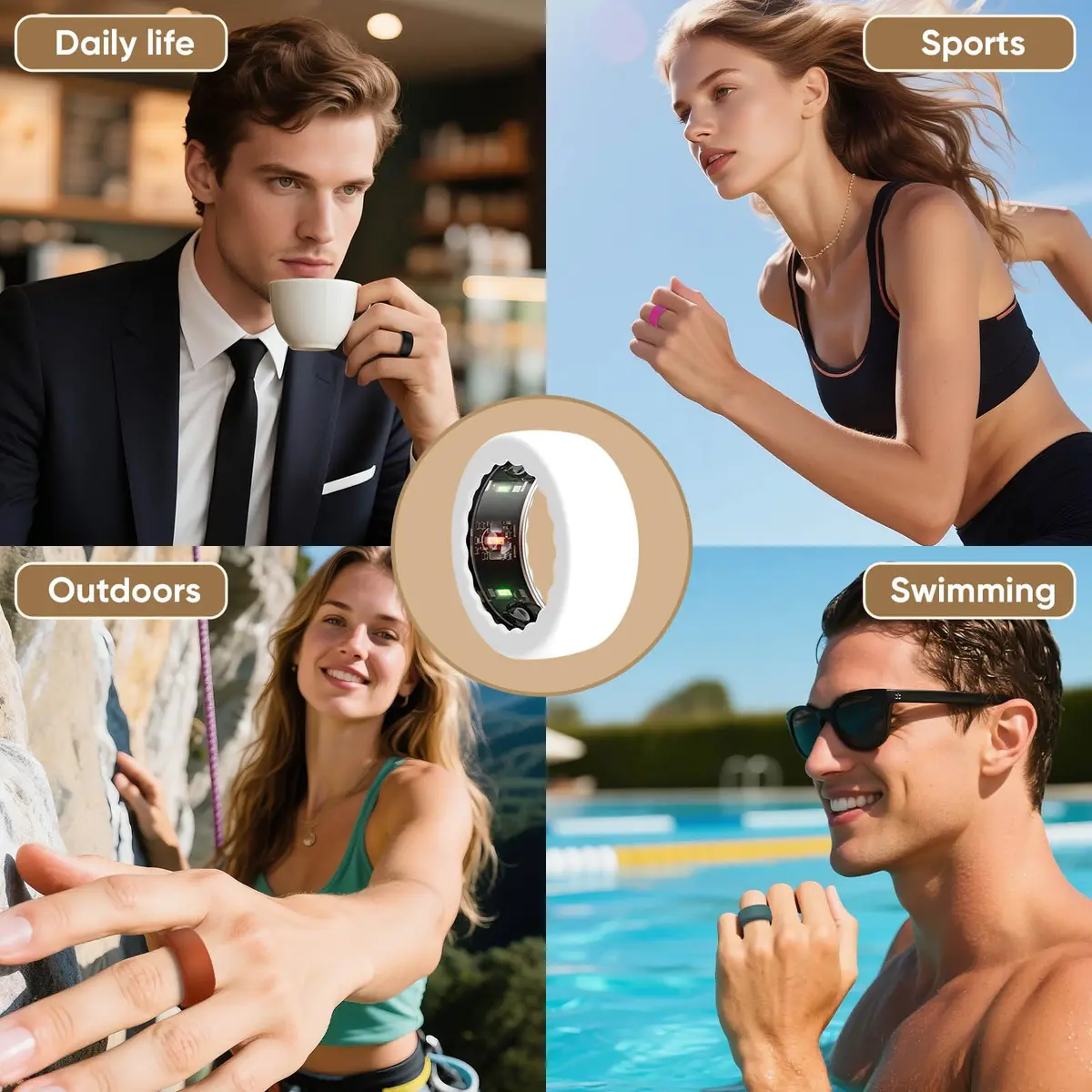 BO&DQQ 15 Pack Ultra-Thin Silicone Covers for Oura Ring Gen 4/4 Ceramic/3 | Precise Sensor Fit & Waterproof - view 5