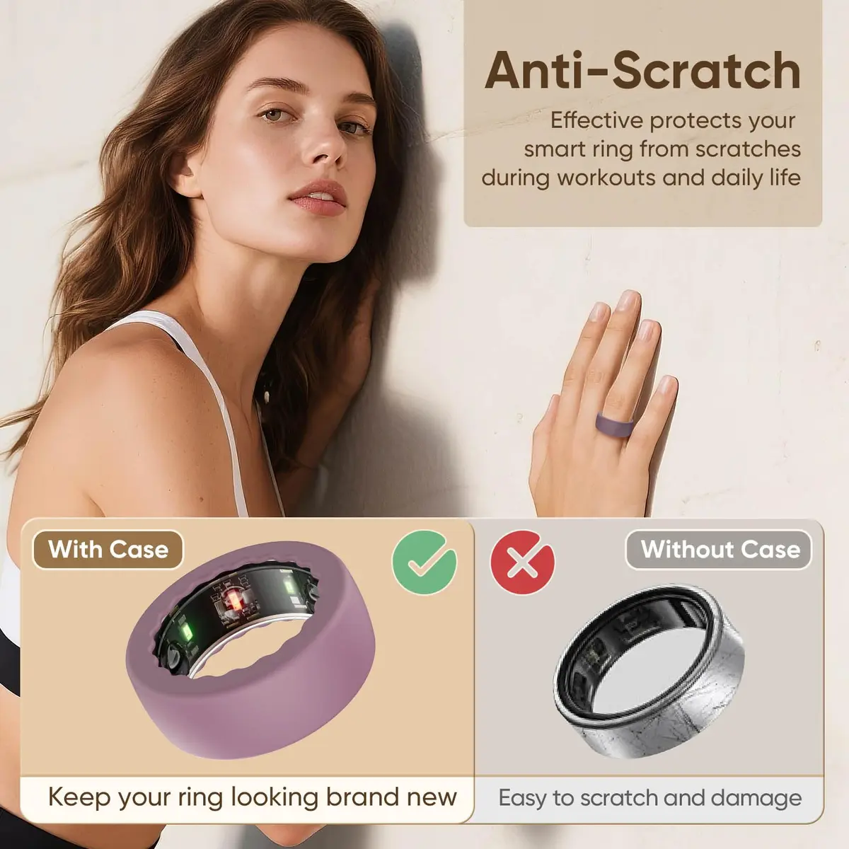 BO&DQQ 15 Pack Ultra-Thin Silicone Covers for Oura Ring Gen 4/4 Ceramic/3 | Precise Sensor Fit & Waterproof - view 4