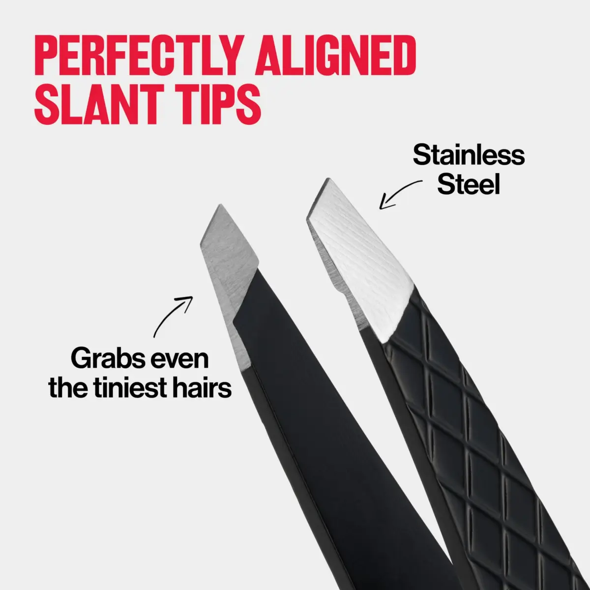 REVLON Expert Slant Tweezer, High Precision For an Easy Hair Removal, Made With Stainless Steel, 12 Count | Perfectly Aligned Slant Tips - view 5