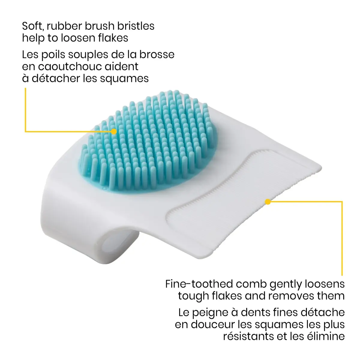 Safety 1st Cradle Cap Brush and Comb Set | 2-in-1 Gentle Scalp Care for Newborns - view 4