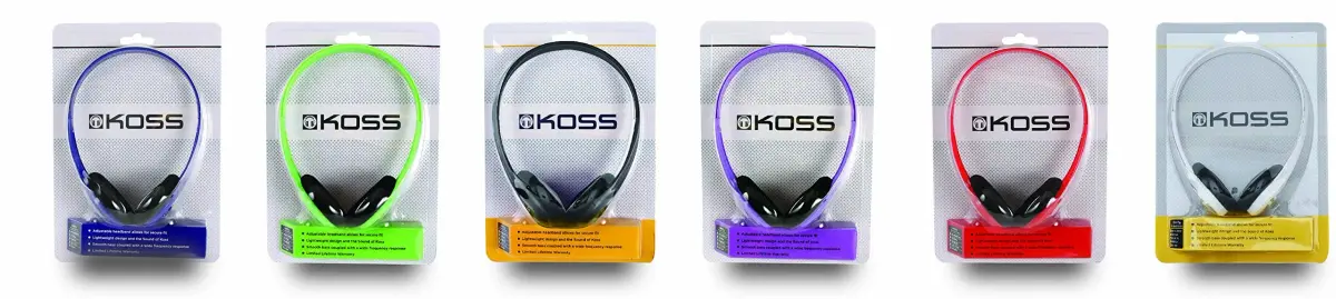 Koss KPH7 Lightweight Portable Headphones, Black (Pack of 6) | 4 ft Cord, 32 Ohm Impedance - view 3
