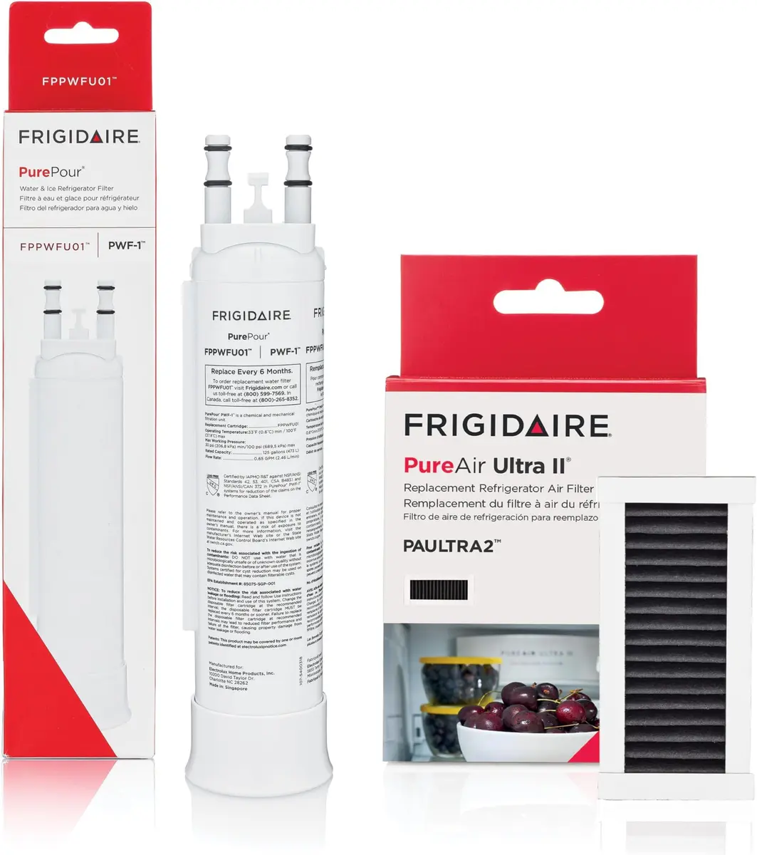 Frigidaire PurePour PWF-1 & PureAir Ultra II Combo Kit 6-Pack | 220V Compatible Water & Air Filter Replacement - main product image
