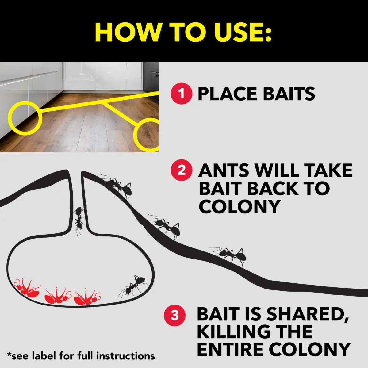 Raid Ant Killer Baits, Child Resistant, 96 Count (Pack of 12) | Kills Colony for 3 Months - view 7