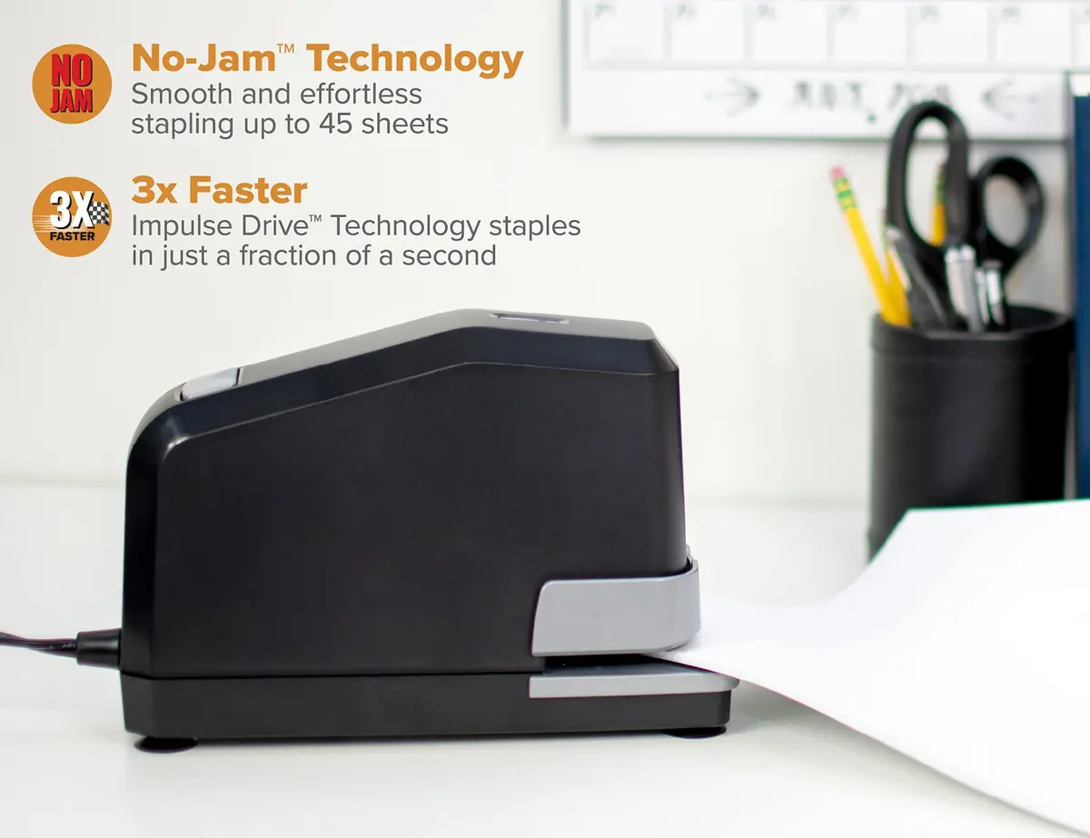 Bostitch Office Impulse Heavy Duty Electric Stapler Value Pack, 6-Pack, 45 Sheets | 7.81 kg (15 lb) | Faster Stapling - view 2