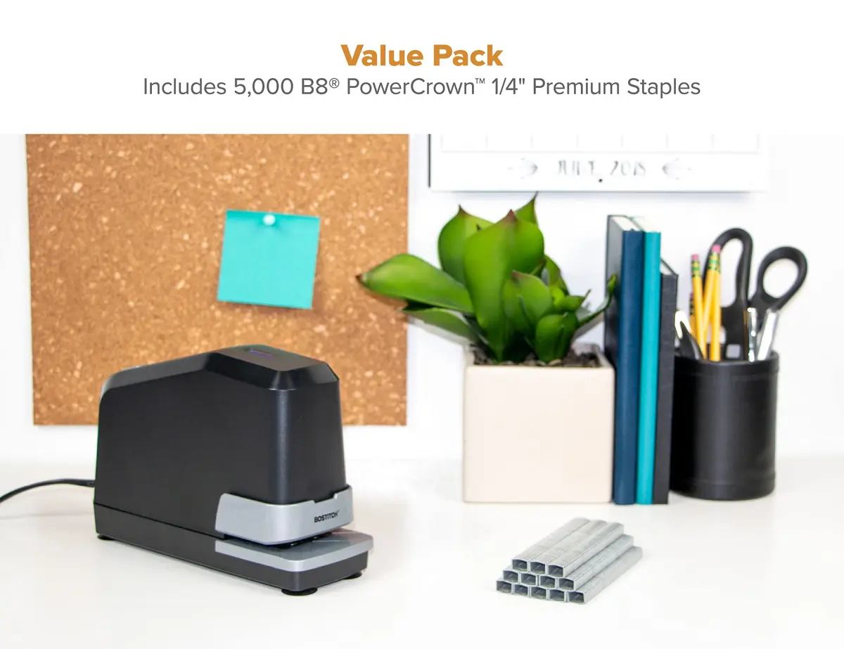 Bostitch Office Impulse Heavy Duty Electric Stapler Value Pack, 6-Pack, 45 Sheets | 7.81 kg (15 lb) | Faster Stapling - view 3