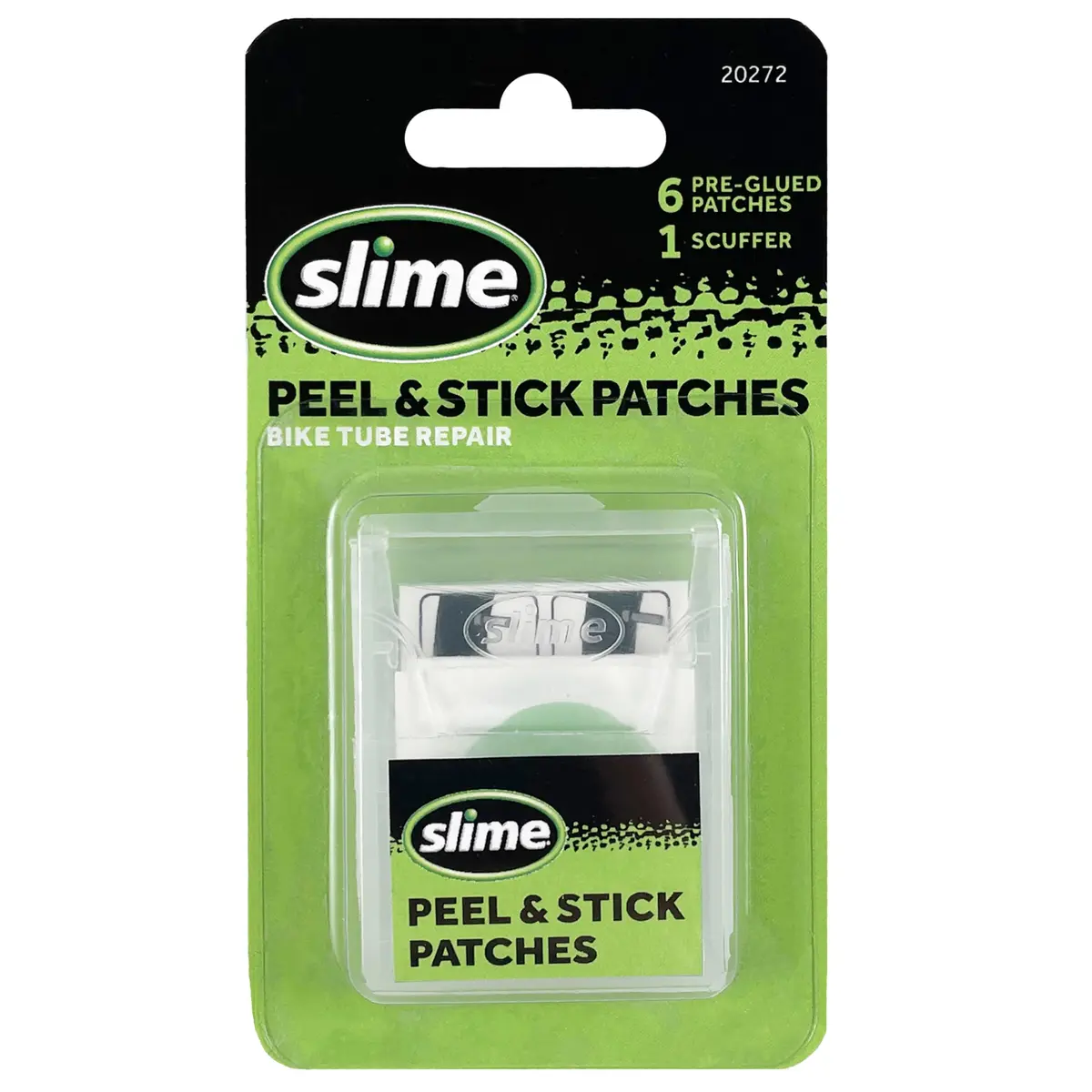 Slime Bike Skabs Pre-Glued Patch Kit | Peel & Stick, 6 Patches, Compact, for Bike Tube Repair - main product image