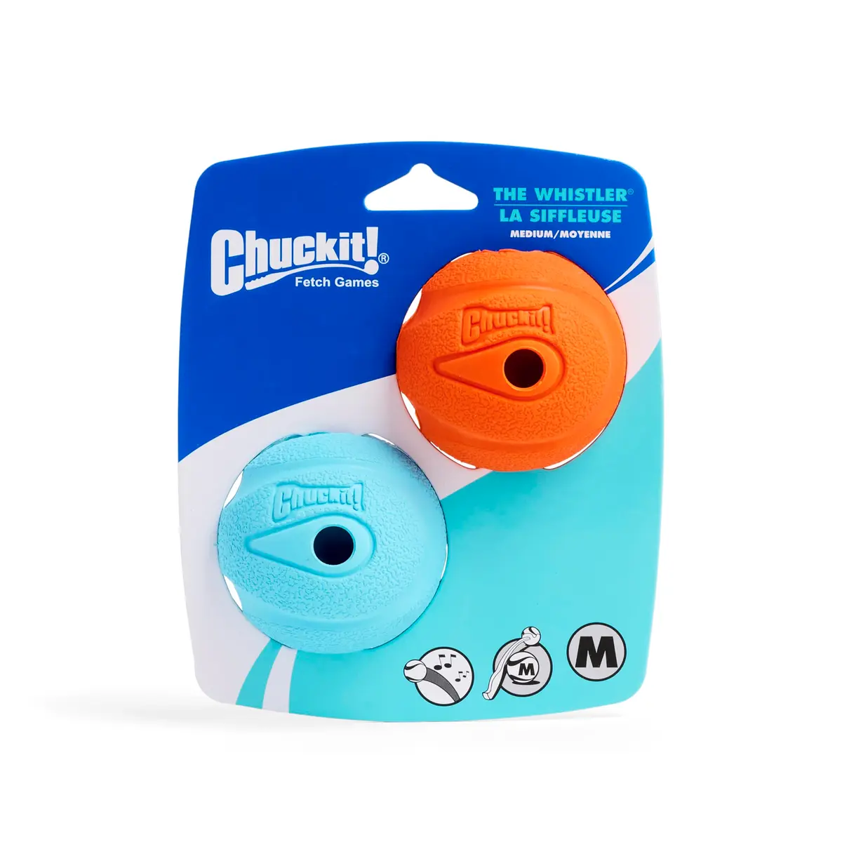 Chuckit! The Whistler Ball Dog Toy, Medium 2.5in | Ultra-Bouncy, Whistling Fetch Toy for Dogs 20-60lbs - view 3