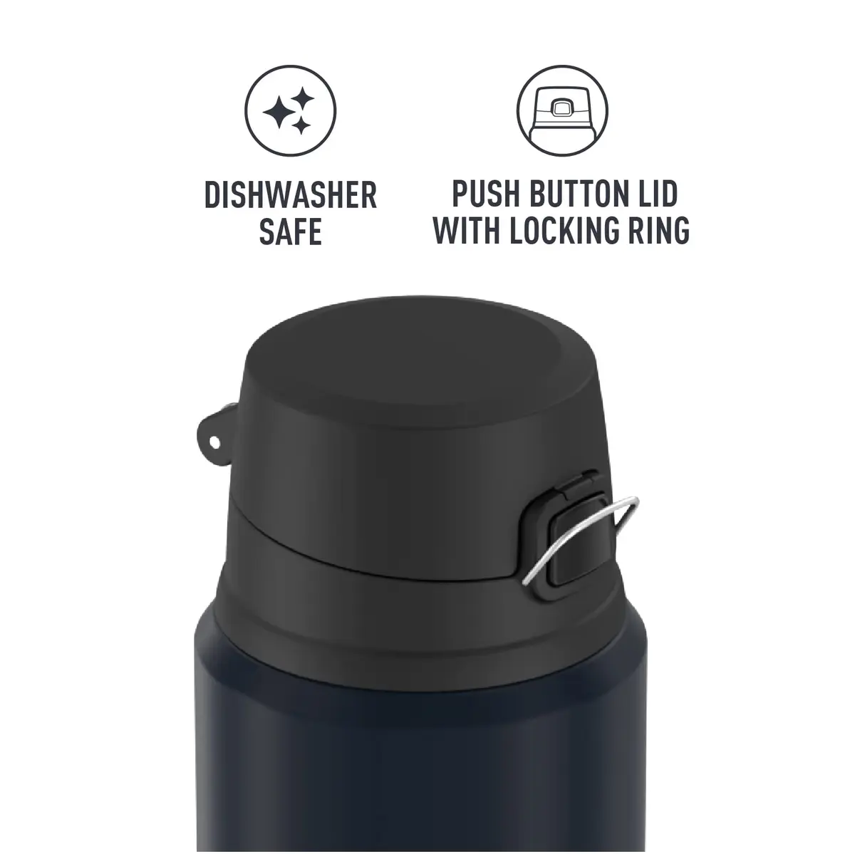 THERMOS Stainless King Vacuum-Insulated Drink Bottle 24oz | Keeps Drinks Hot 18h Cold 24h - view 3