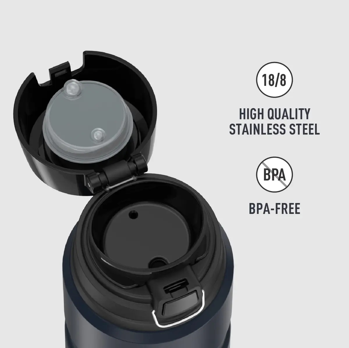 THERMOS Stainless King Vacuum-Insulated Drink Bottle 24oz | Keeps Drinks Hot 18h Cold 24h - view 4