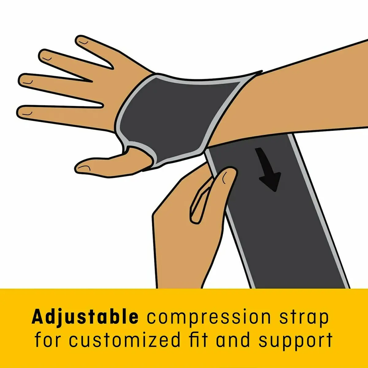 Futuro Sport Wrist Support Brace Adjustable Black 12-Pack | Moderate Support for Pain Relief - view 5