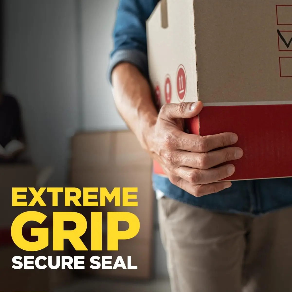 Scotch Box Lock Packing Tape Clear Extreme Grip 1.88 in. x 22.2 yd. | 6 Rolls with Dispensers - view 3
